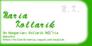 maria kollarik business card